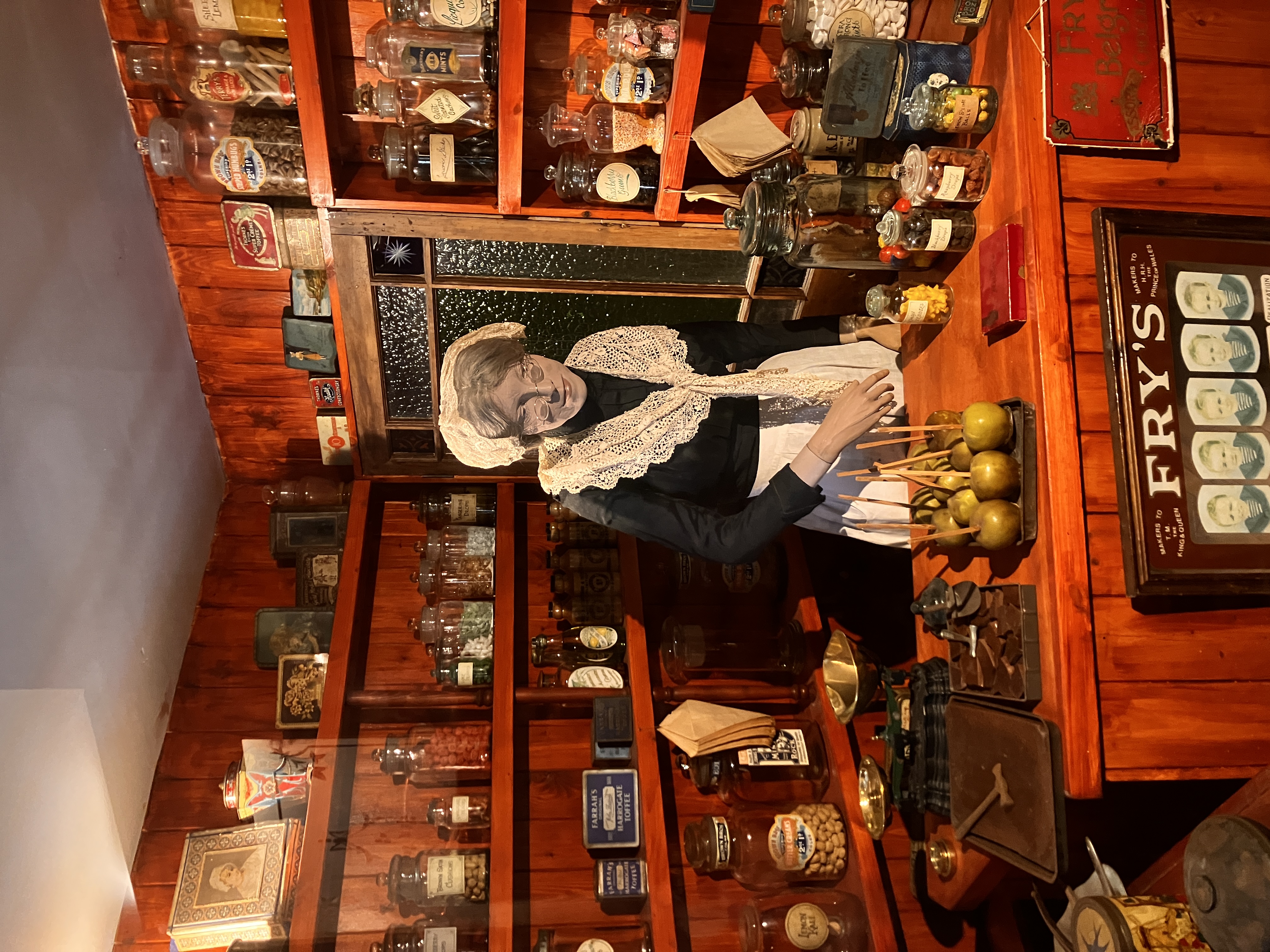Victorian sweet shop display at Kynren